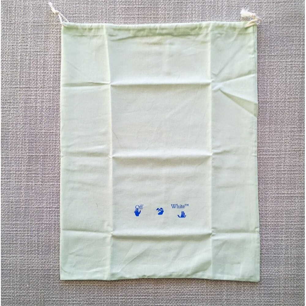 OFF WHITE Authentic Drawstring dust bag Virgil Abloh | Mint green 15.3” x 19.3”